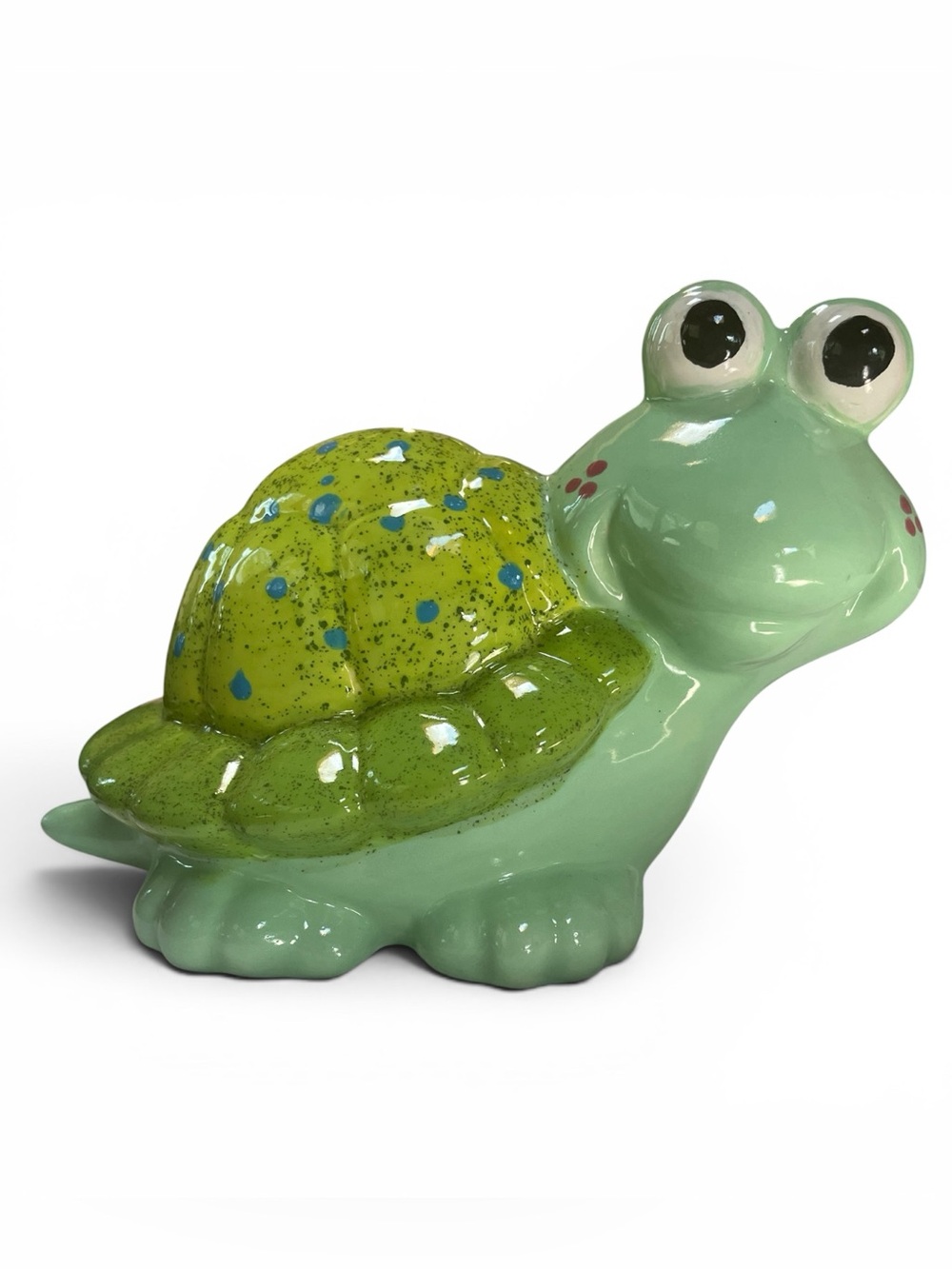 Happy Turtle Coin Piggy Bank Ceramic Bank Nursery Children Decor VTG style